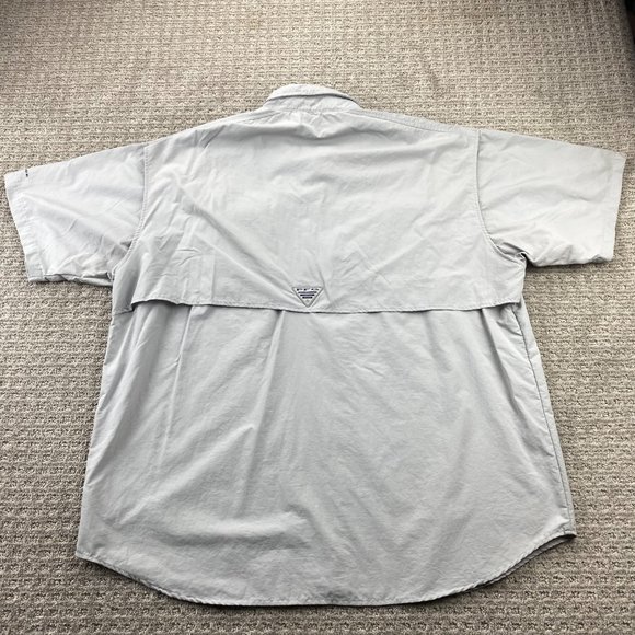 Columbia PFG Bahama OMNI-SHADE Shirt Men Extra Large XL Gray Button Down Outdoor - Picture 8 of 14